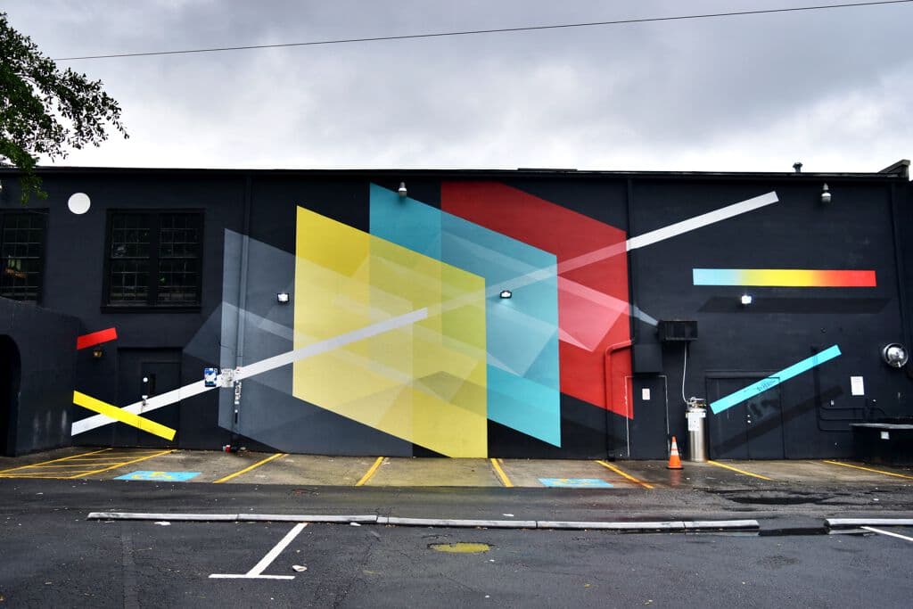 Untitled street art by Christopher Derek Bruno in East Atlanta Village, Atlanta