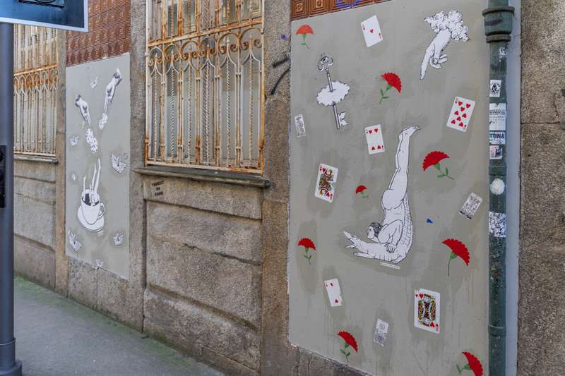 Untitled street art by Helena Rocio Janeiro in Baixa Do Porto, Porto