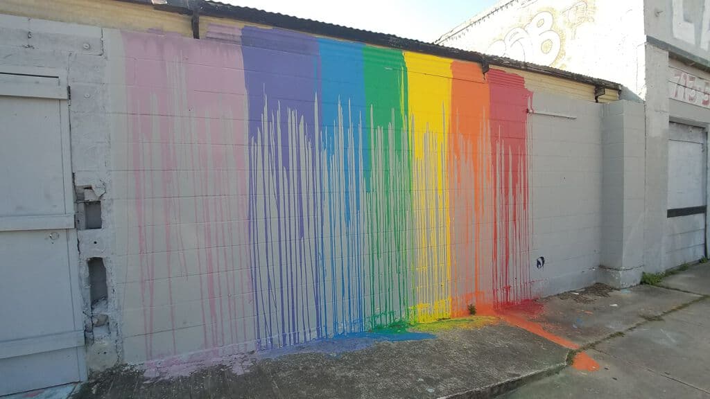 "Paint Spill" in Midtown, Houston