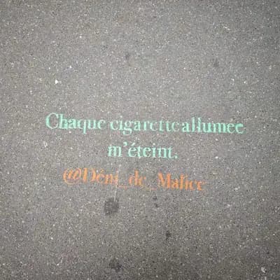 Chaque Cigarette Allumée M'Éteint.