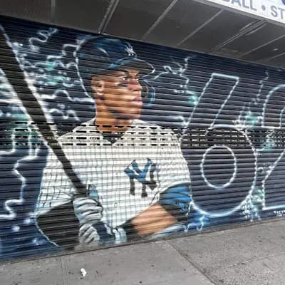 Baseball Player Street Mural
