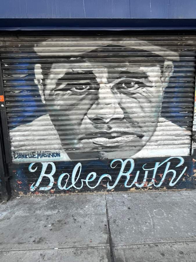 Babe Ruth Portrait Mural