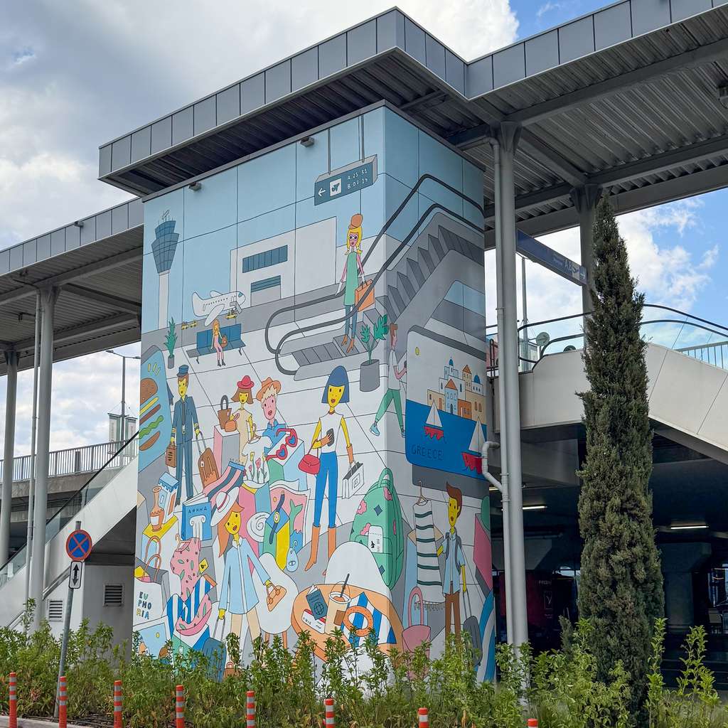 "Airport Travel and Adventure Mural" by thisismybworld in Athens