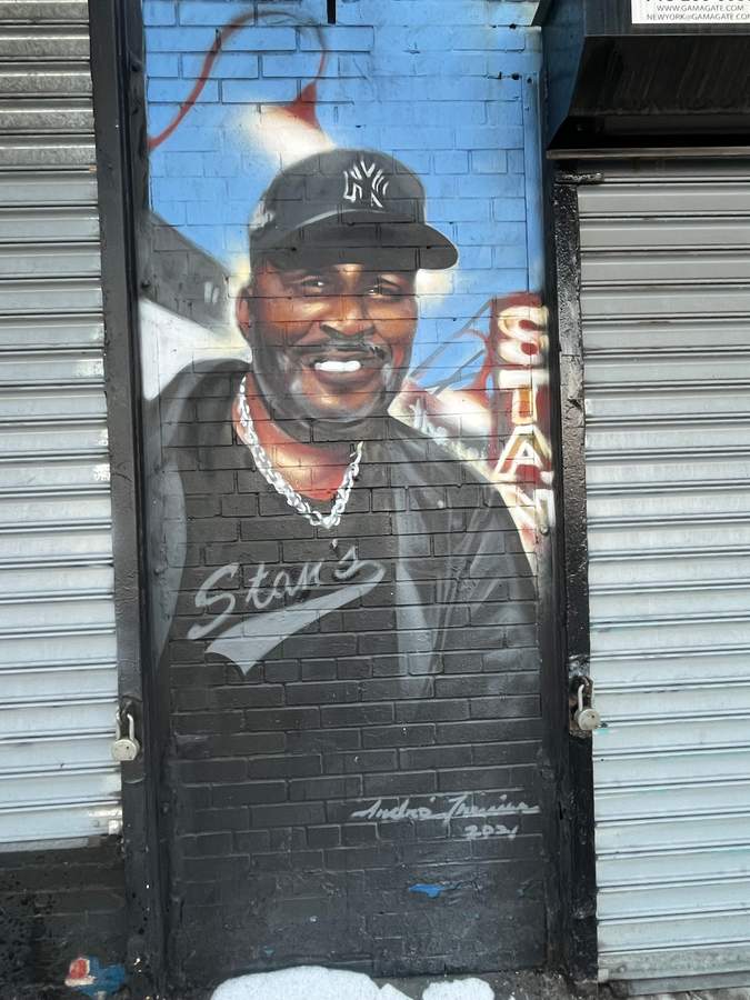 "Hip-Hop Portrait Mural" by Andre Trenier in The Bronx, New York