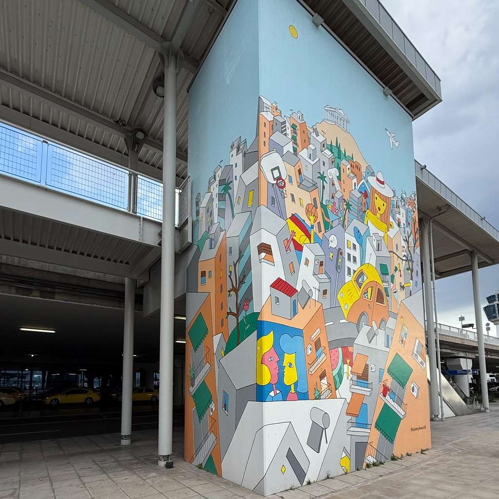 "Isometric City with Flags and Figures" by thisismybworld in Athens
