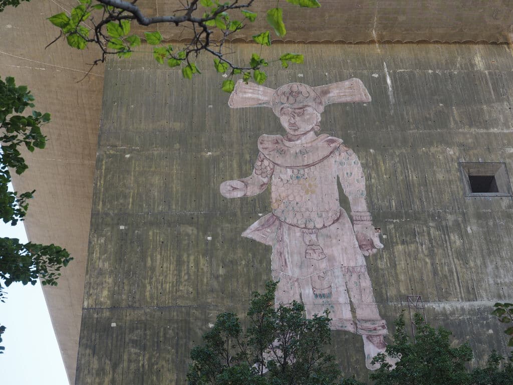 "Ancient Warrior Figure Mural" in Landstrae, Vienna