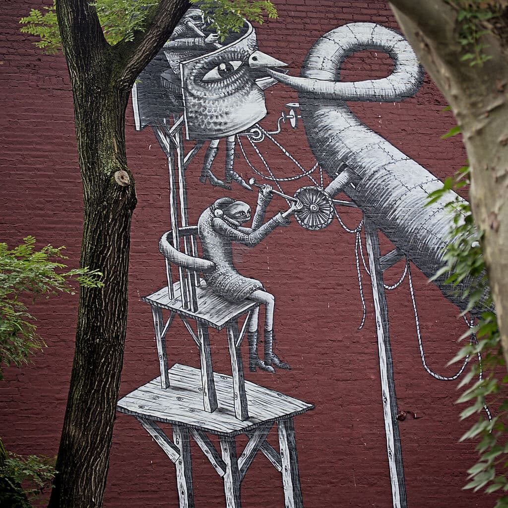 Whimsical Elephant Chair Balancing Act