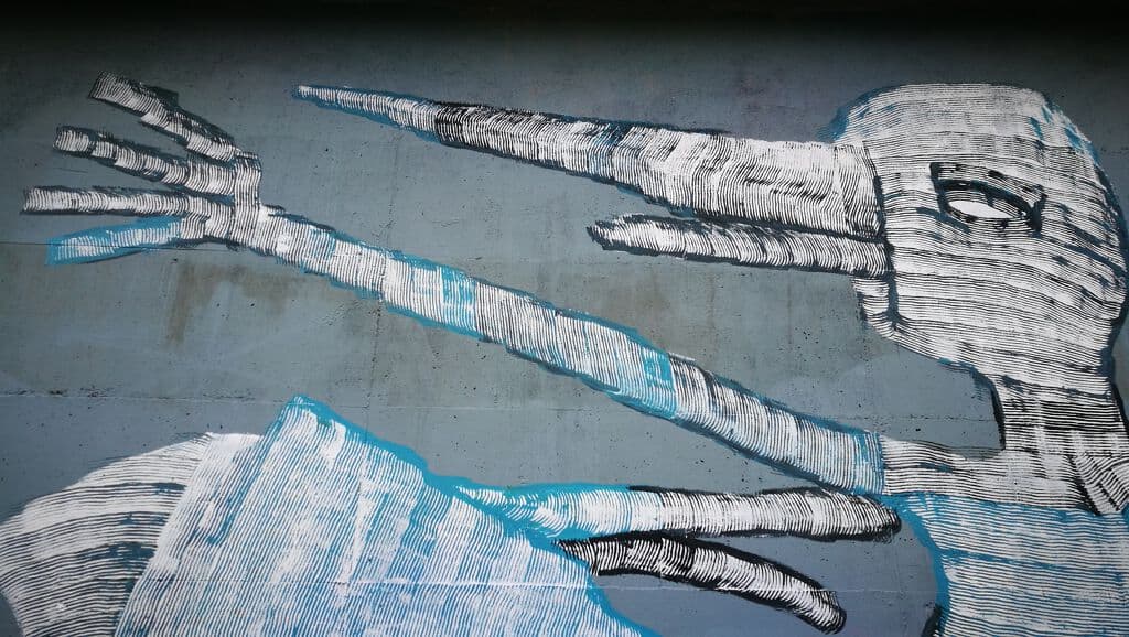 Untitled street art by Skirl in Katastralgemeinde Nudorf, Vienna