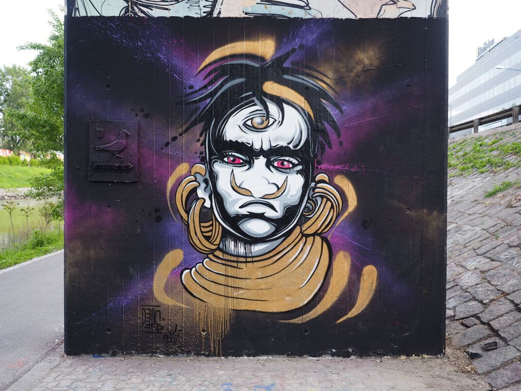 Untitled street art by PEKS in Katastralgemeinde Nudorf, Vienna