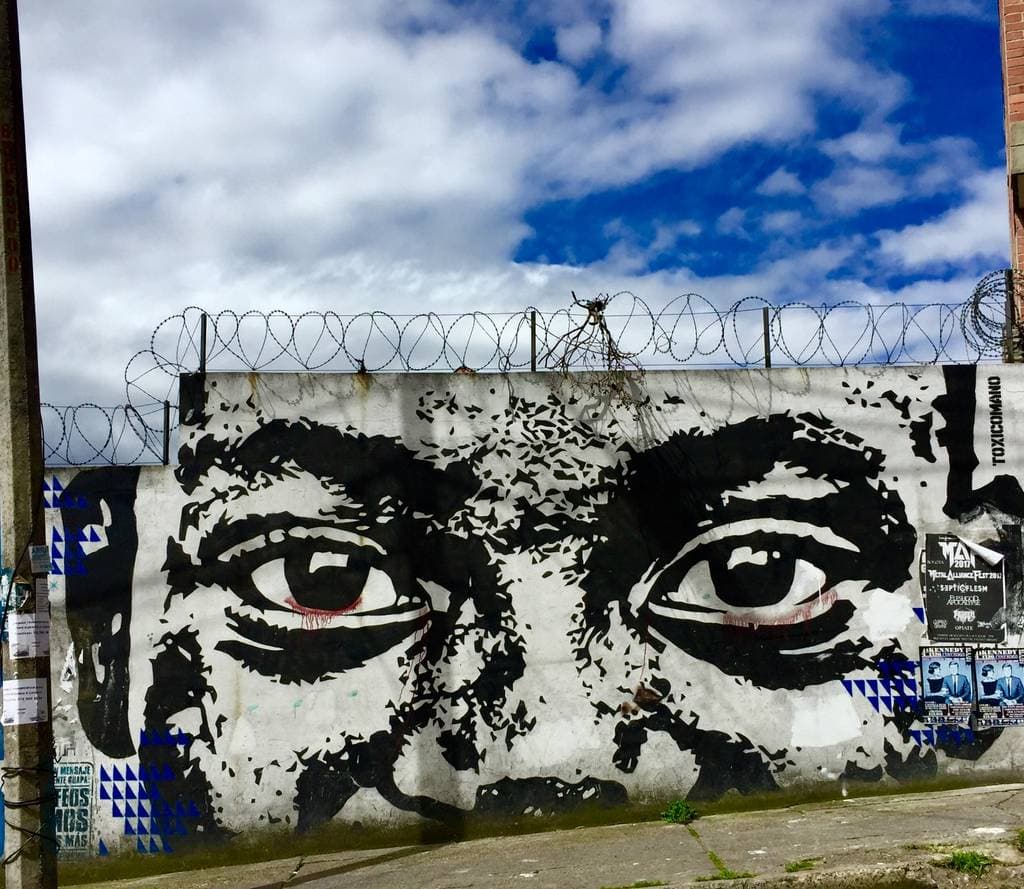 "Eyes - Ojos" by Toxicomano Callejero in La Macarena, Bogota