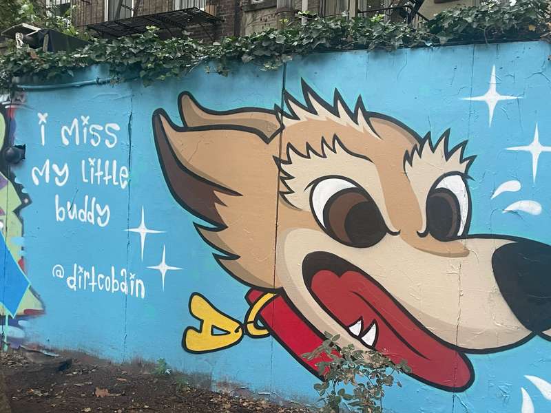 "I miss my little dog Buddy" by Dirt Cobain in Manhattan Community Board 3, New York