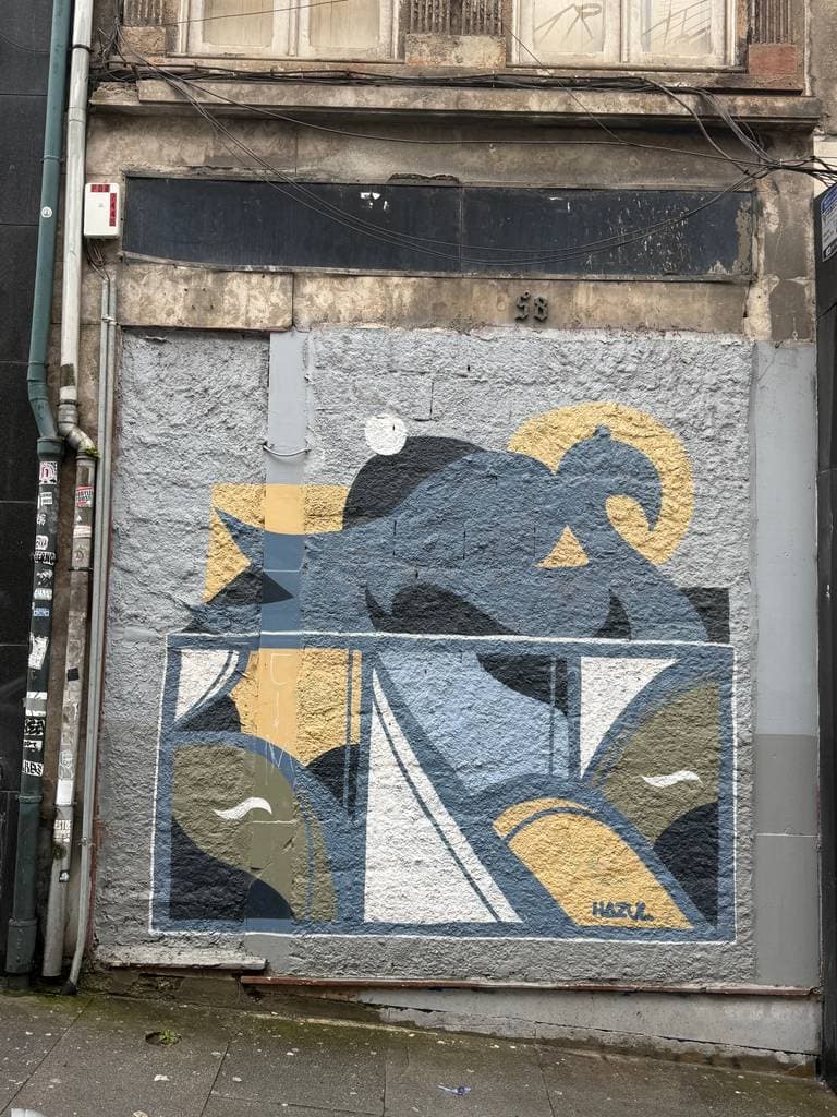 "Abstract Geometric Ram Head" by Hazul in Baixa Do Porto, Porto