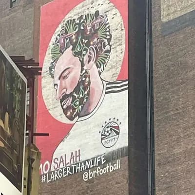 Mural for Mohamed Salah, Egyptian soccer player