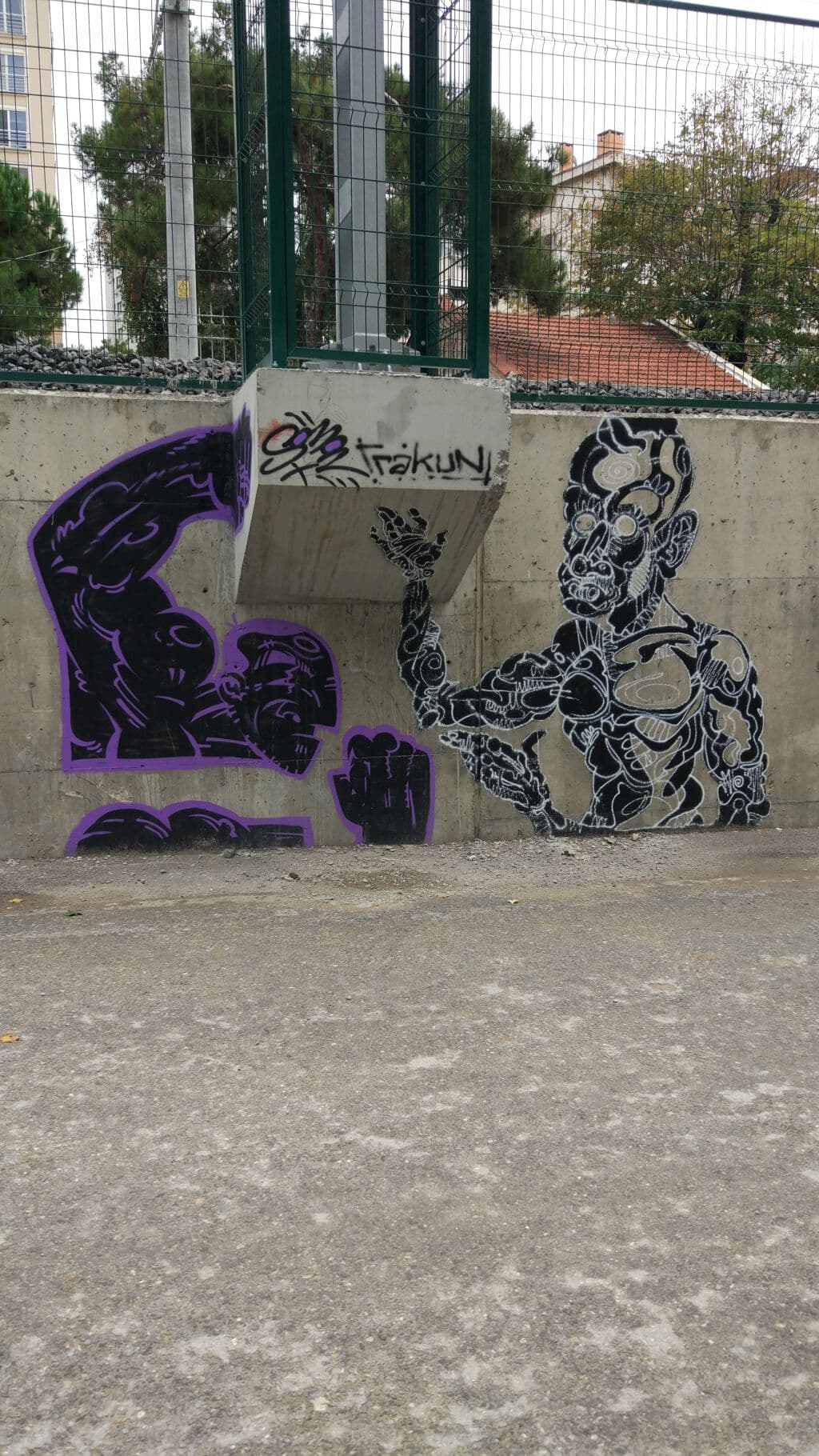 "Surreal Creatures in Purple and Black" by Somon in Suadiye Mahallesi, Istanbul