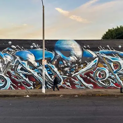 Abstract Chrome Liquid Forms