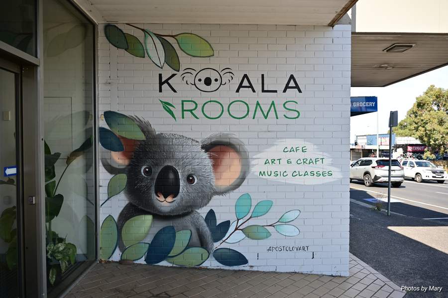 Koala Rooms Cafe and Studio Mural