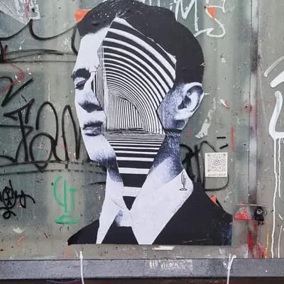 Geometric Portrait with Linear Distortion