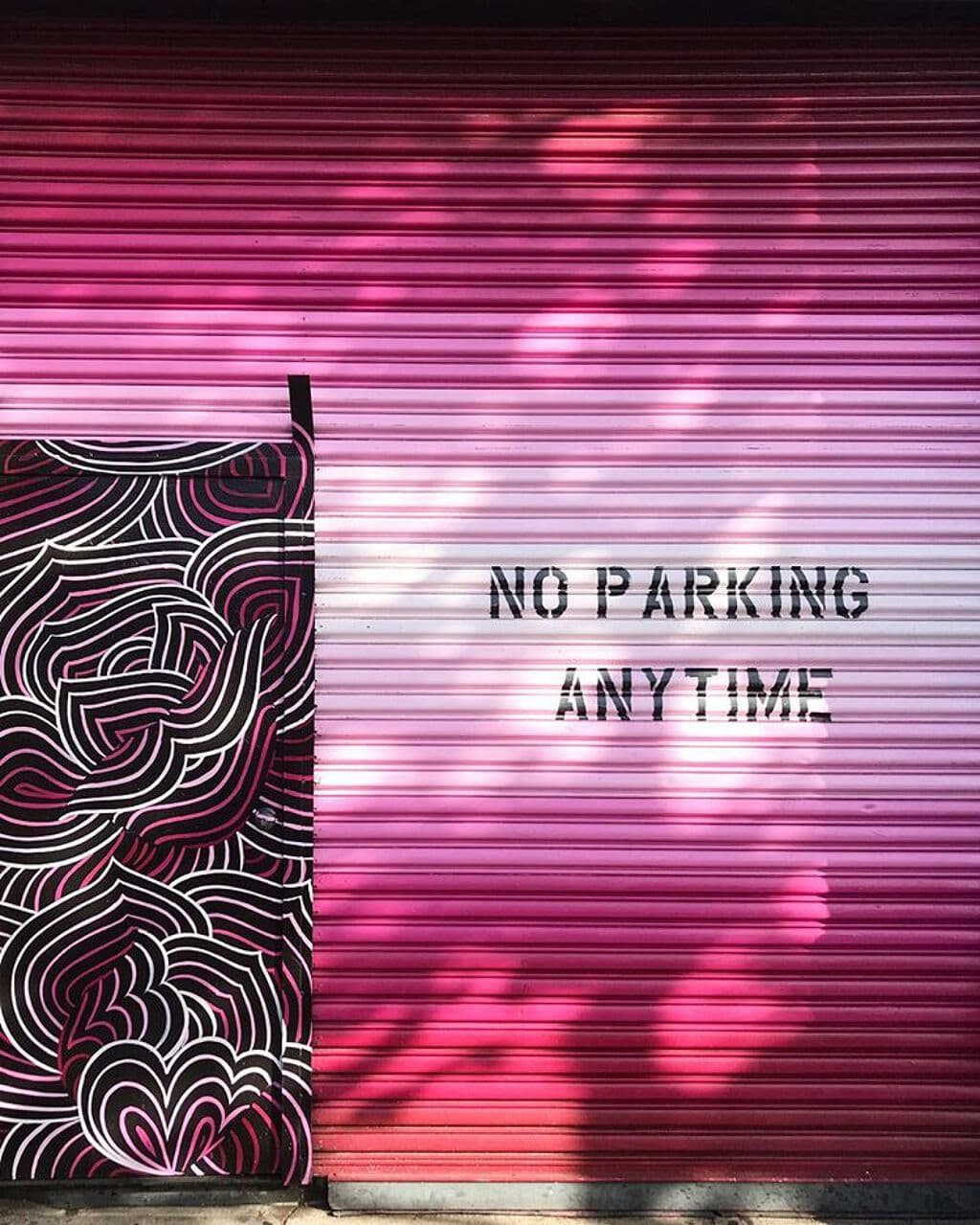 "Pink Ombre and Floral Door" by Jet Martinez in Mission, San Francisco