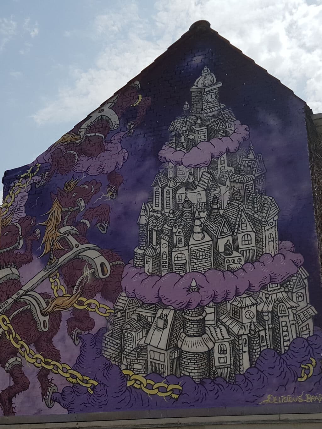 Untitled street art by Farm Prod. in Marolles Marollen, Brussels