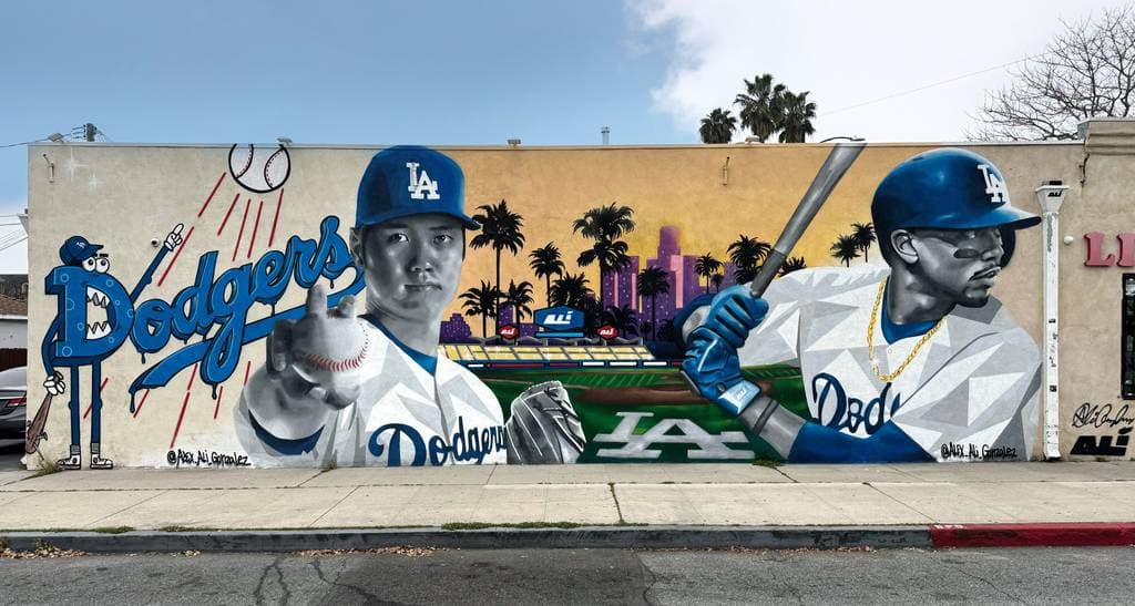"Shohei Ohtani and Mookie Betts" by Alex Ali Gonzalez in Los Angeles