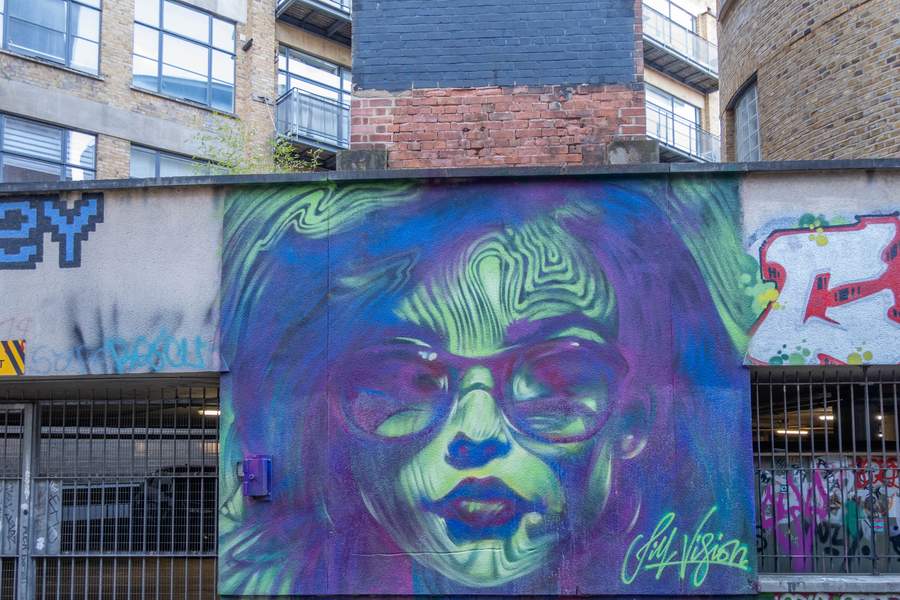 Psychedelic Portrait with Sunglasses