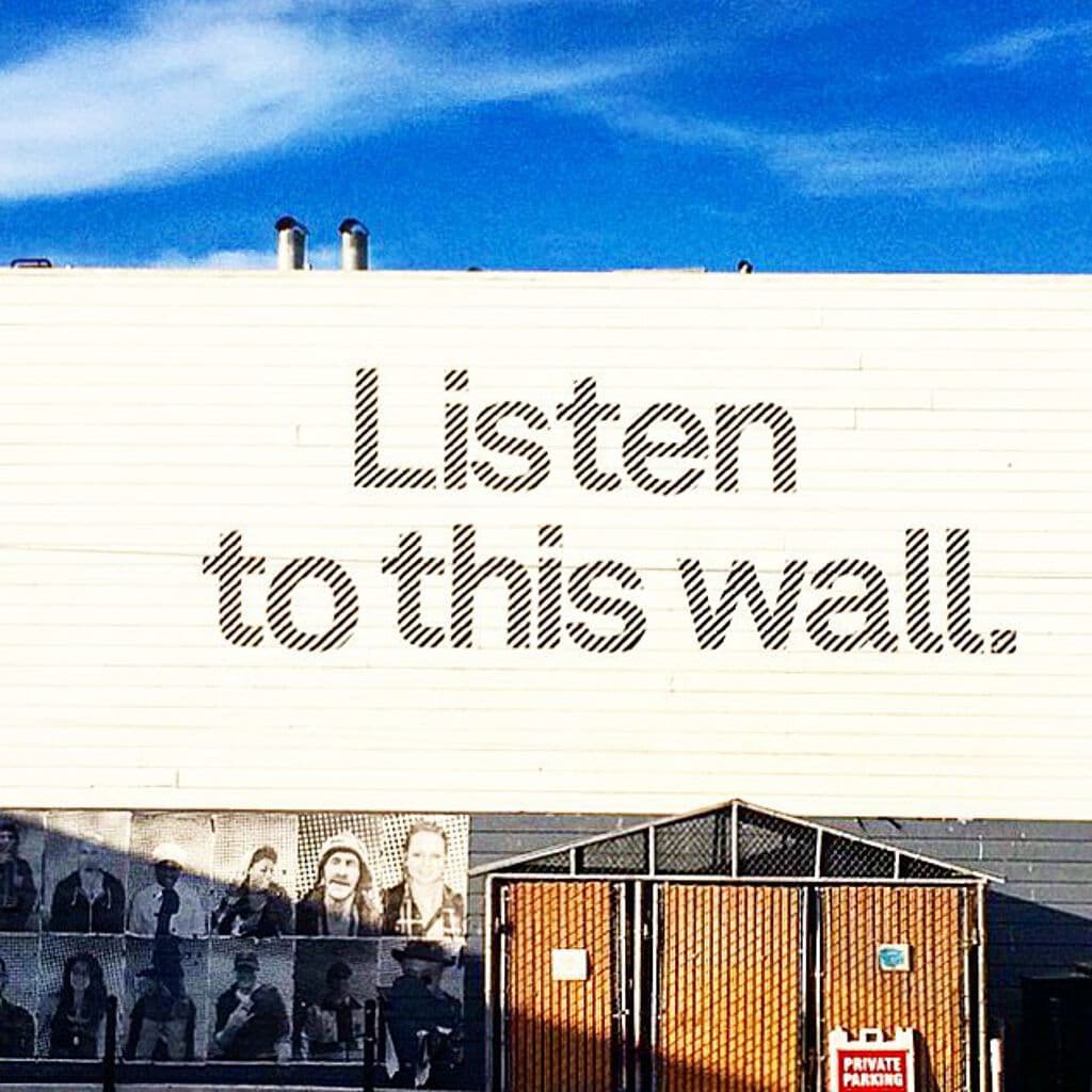 "Listen to this Wall" by JR in Cole Valley, San Francisco