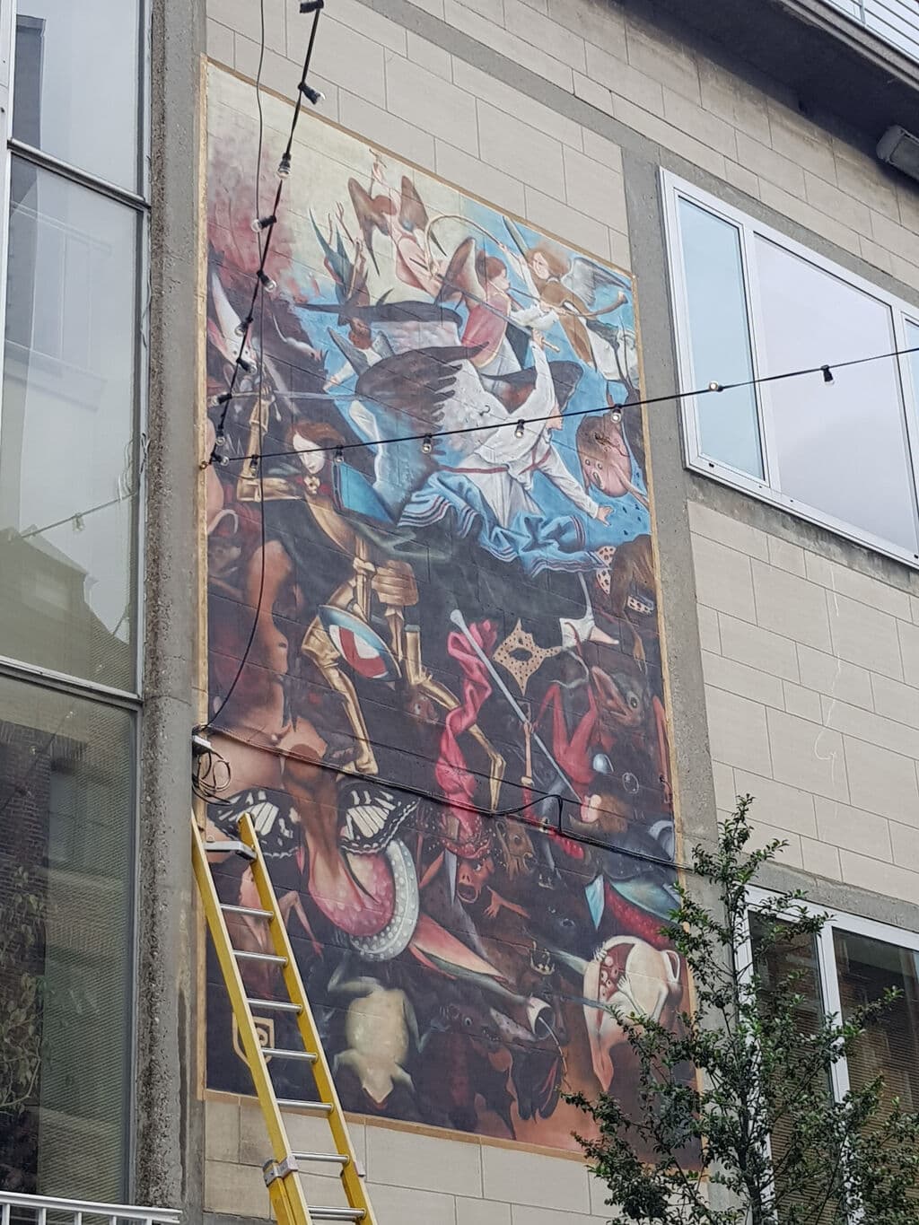 "De val der opstandige engelen" by Farm Prod. in Sablon Zavel, Brussels