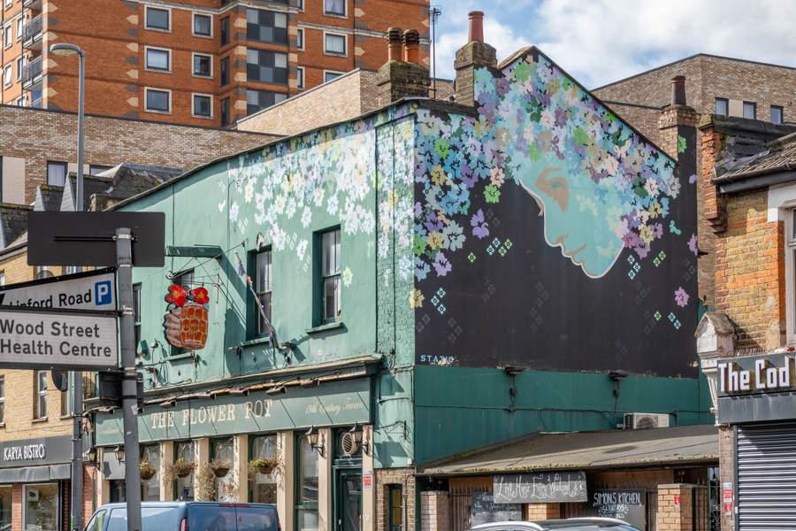 Untitled street art by Static in Wood Street, London