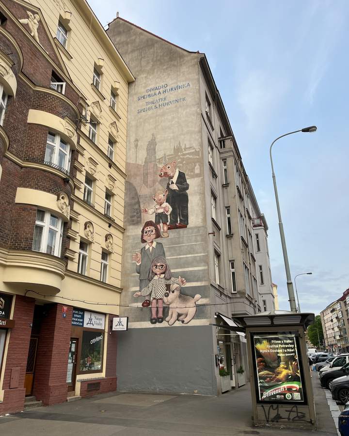 "Divadlo Spejbla a Hurvínka" by Pavel Brázda in Steovice, Prague