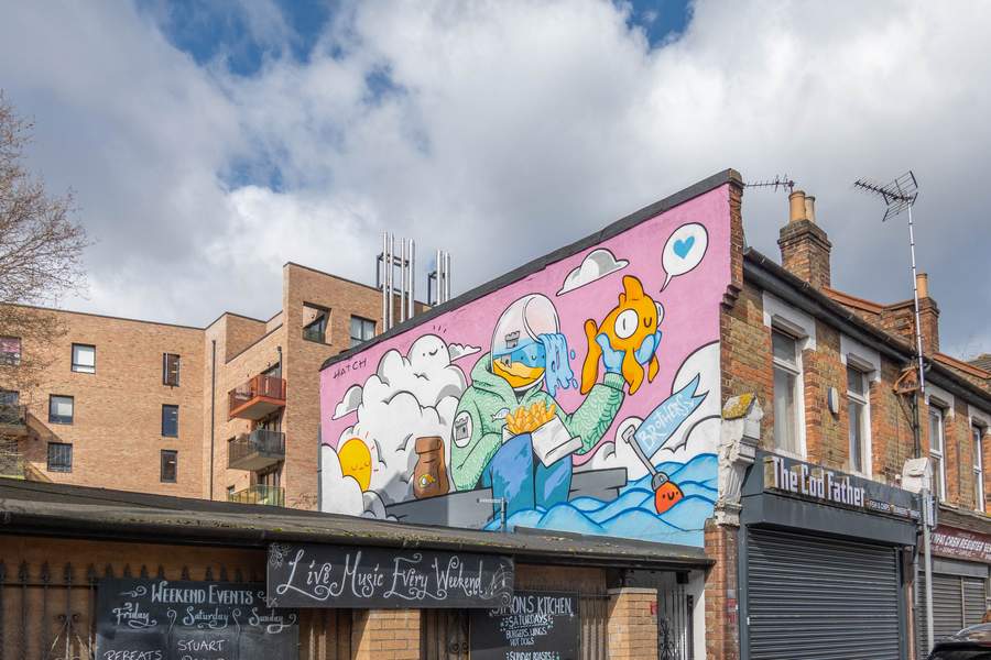 Cartoon Characters and Clouds