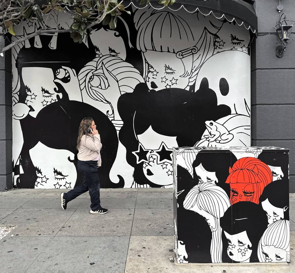 Untitled street art by Valfré in Hollywood, Los Angeles