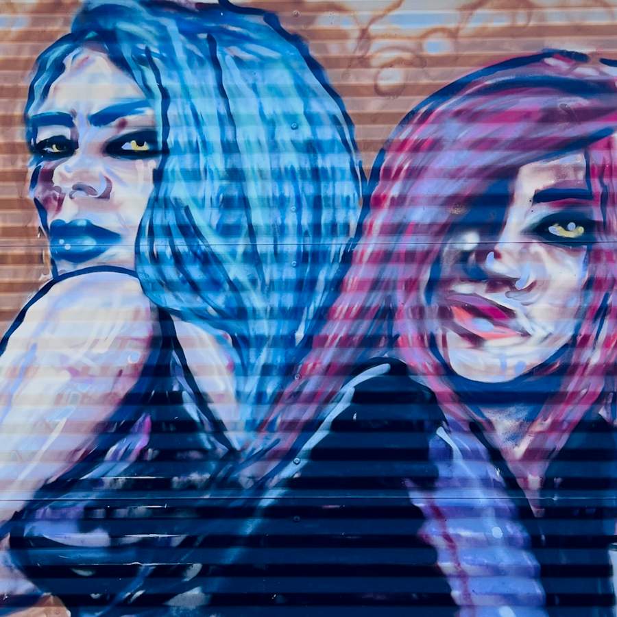 Untitled street art by Jessica Hissam in Austin