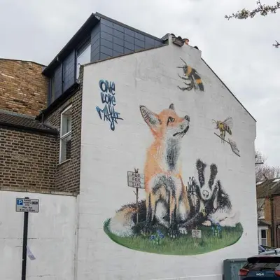 Fox and Badger with Bees