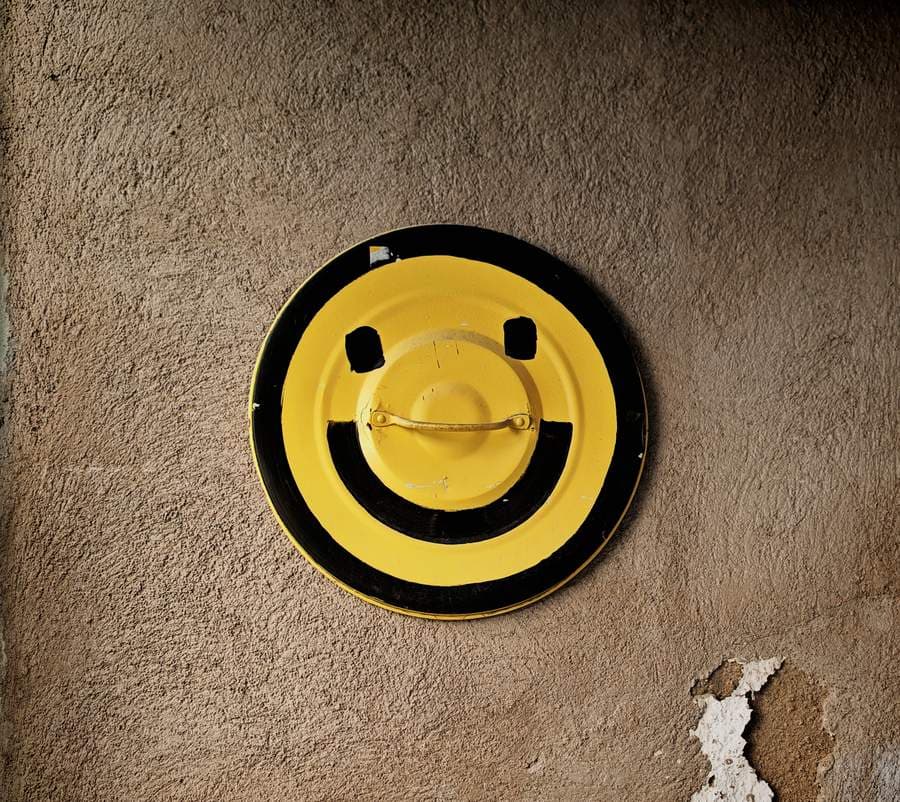 "Happy emoticon" in Grcia, Barcelona