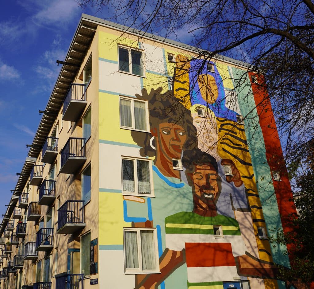 Untitled street art by Iriée Zamblé in Bosleeuw, Amsterdam