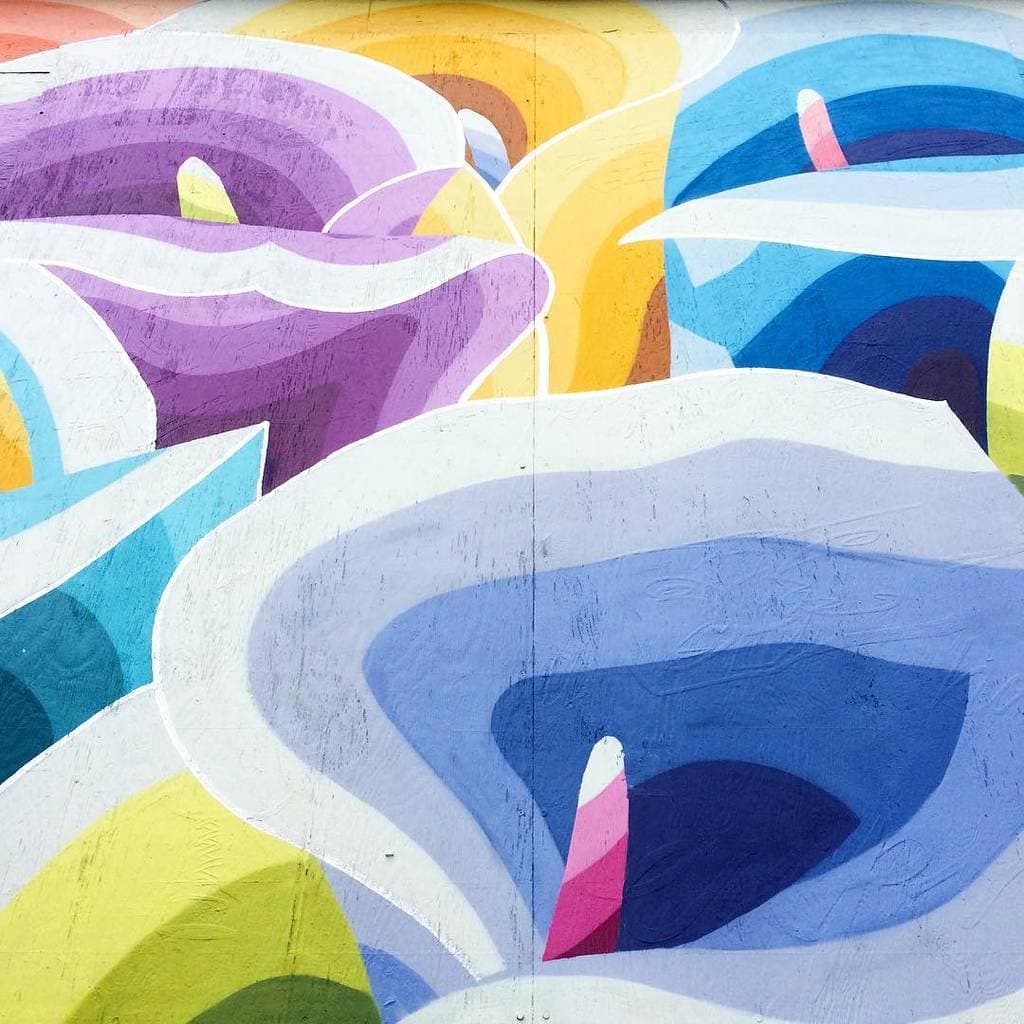 "Rainbow Lilies" by Jet Martinez in Mission, San Francisco