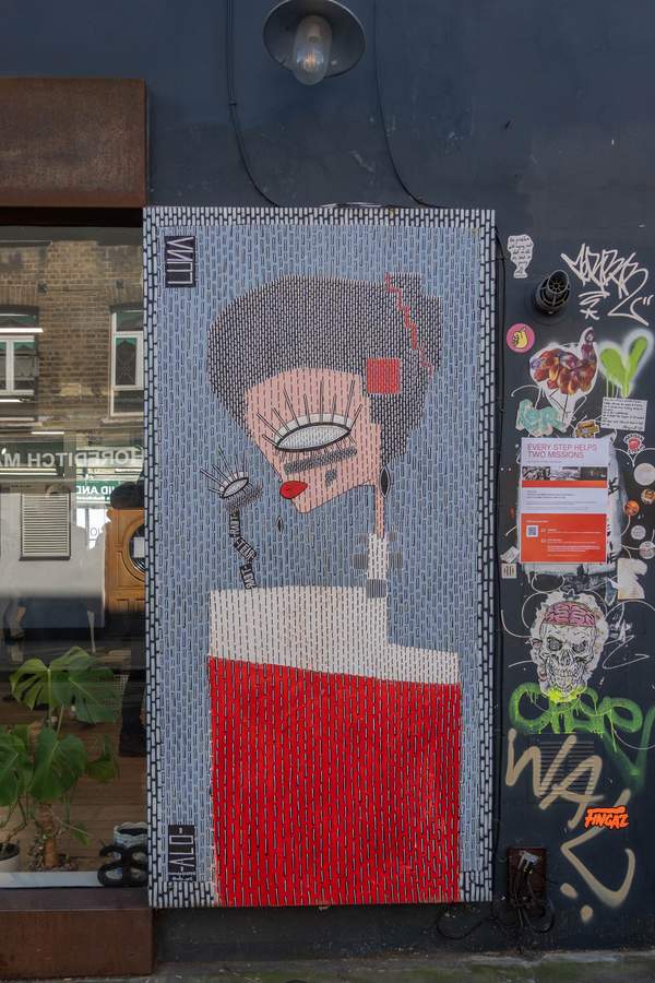 Untitled street art by alo art in Whitechapel, London