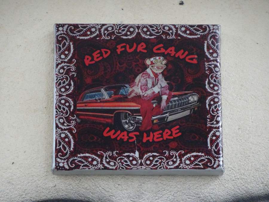 Untitled street art by Red Fur Gang in Quartier De Clignancourt, Paris
