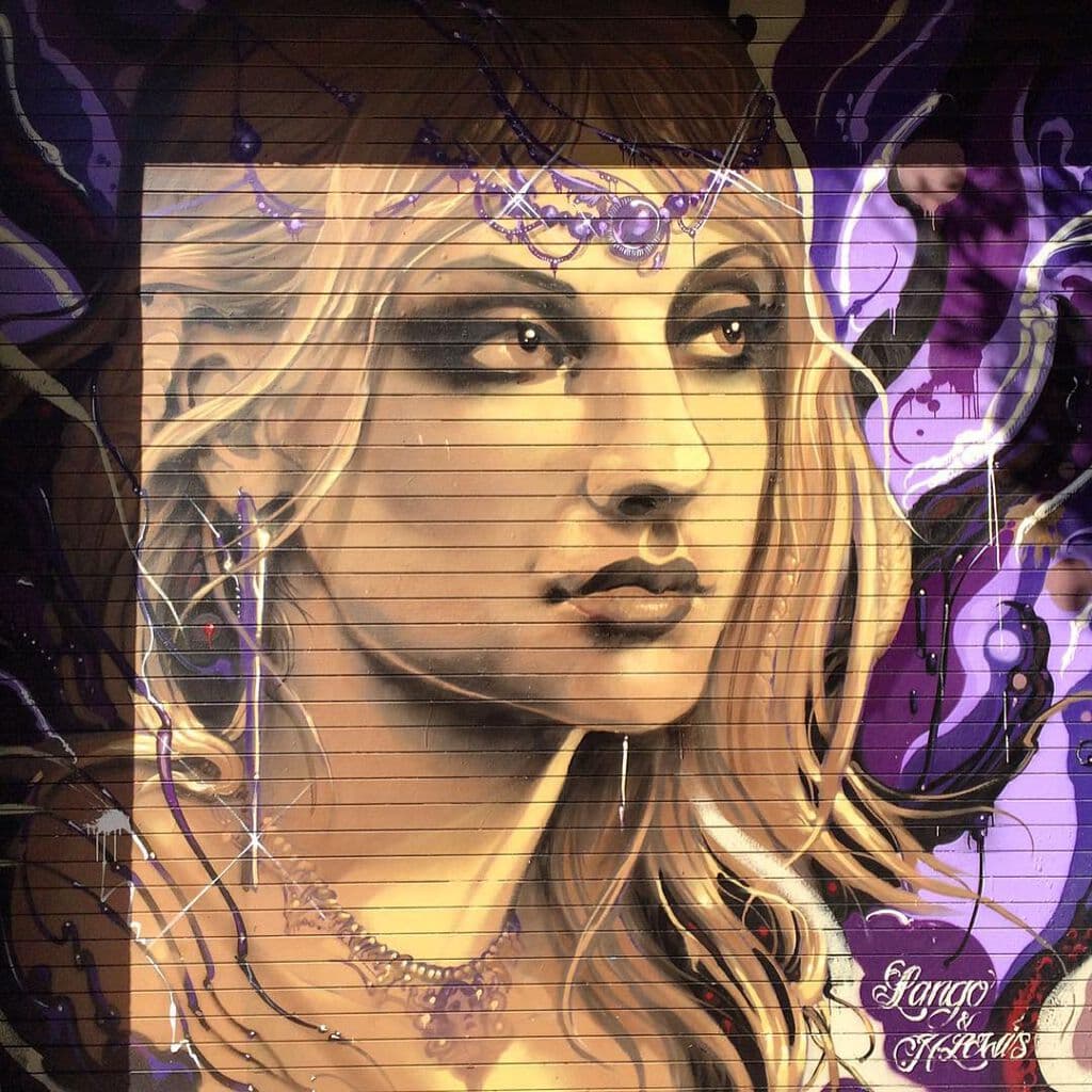 "Purple Headpiece" by Langooliviera in Mission, San Francisco