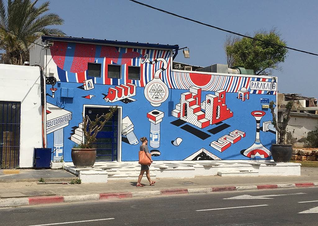 Geometric Urban Playground Mural