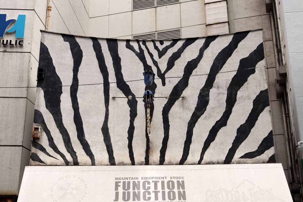 "Zebra Pattern Wall Mural" by Suzuki Hideharu in Tokyo