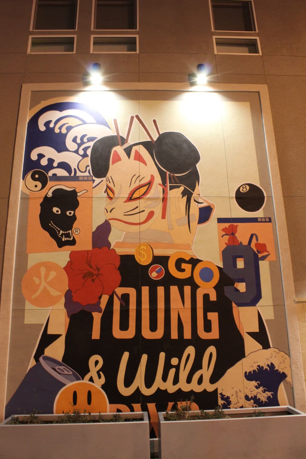 Young & Wild Collage Mural
