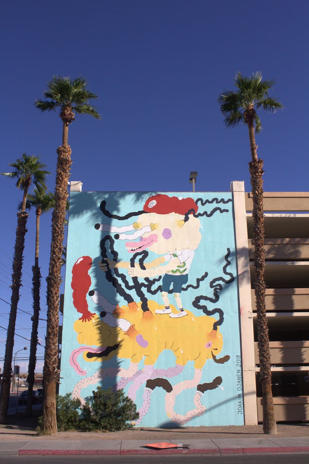 Abstract Floating Figures Mural