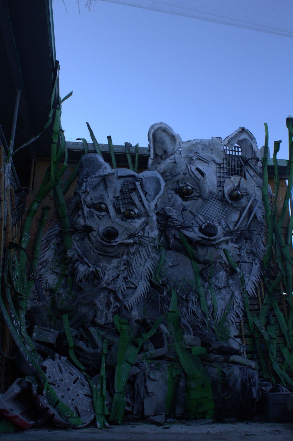 "Wild Wild Waste, Big Trash Animal Zoo" by Bordalo ll in Downtown Las Vegas, Las Vegas
