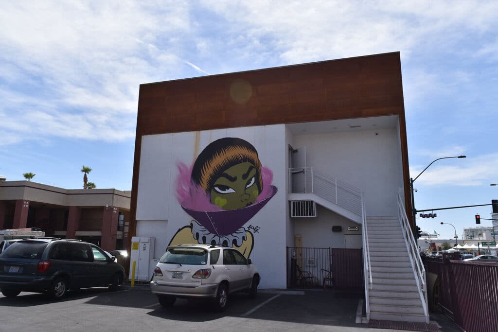 Green Face Portrait Mural