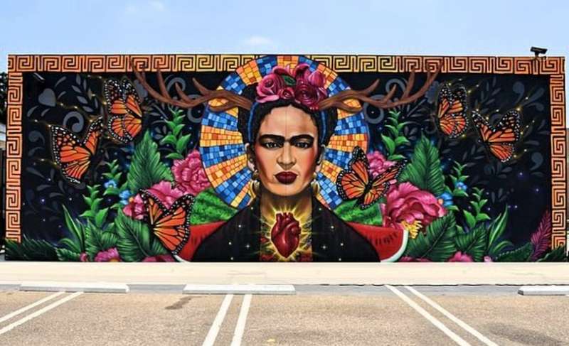 Frida Kahlo Portrait Mural