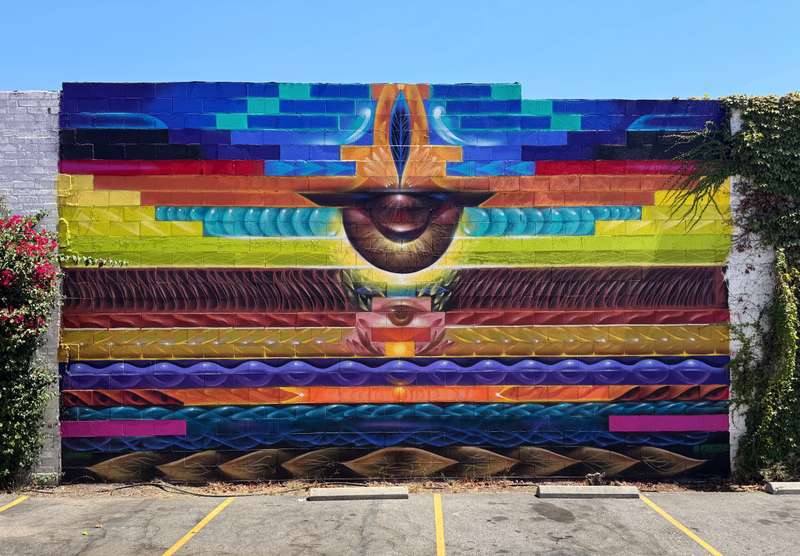 Indigenous Eye Geometric Mural