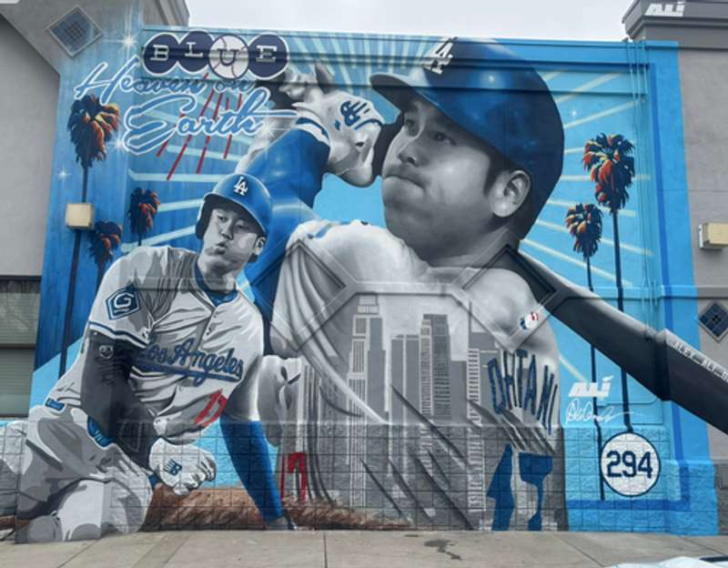 LA Dodgers Shoehi Ohtani 50/50 Mural
