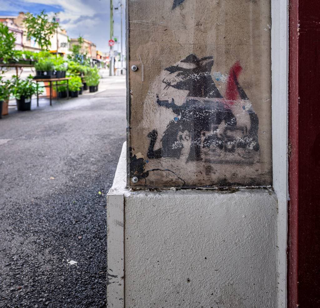 "Rat" by Banksy in Fitzroy, Melbourne