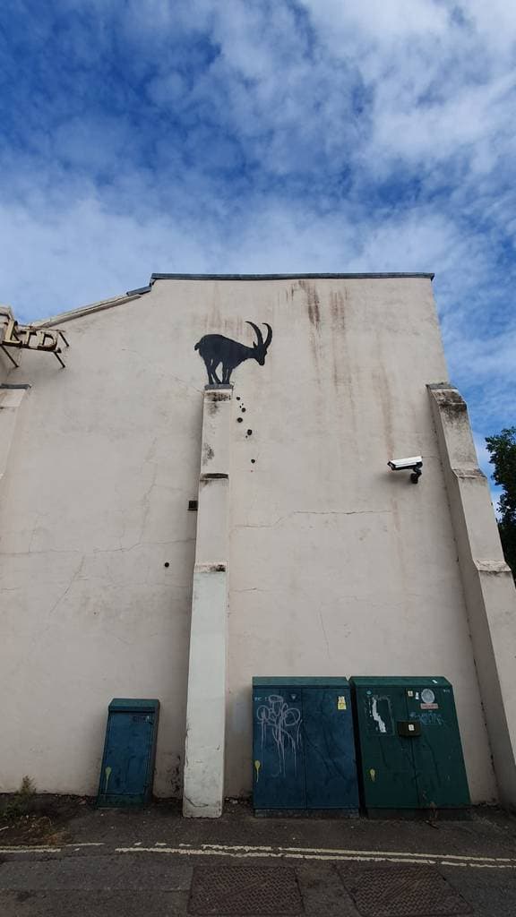 "Mountain Goat" by Banksy in Kew, London